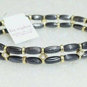 Retired Sophia Woodland Stretch Bracelet with Cut Crystals - New With Tags